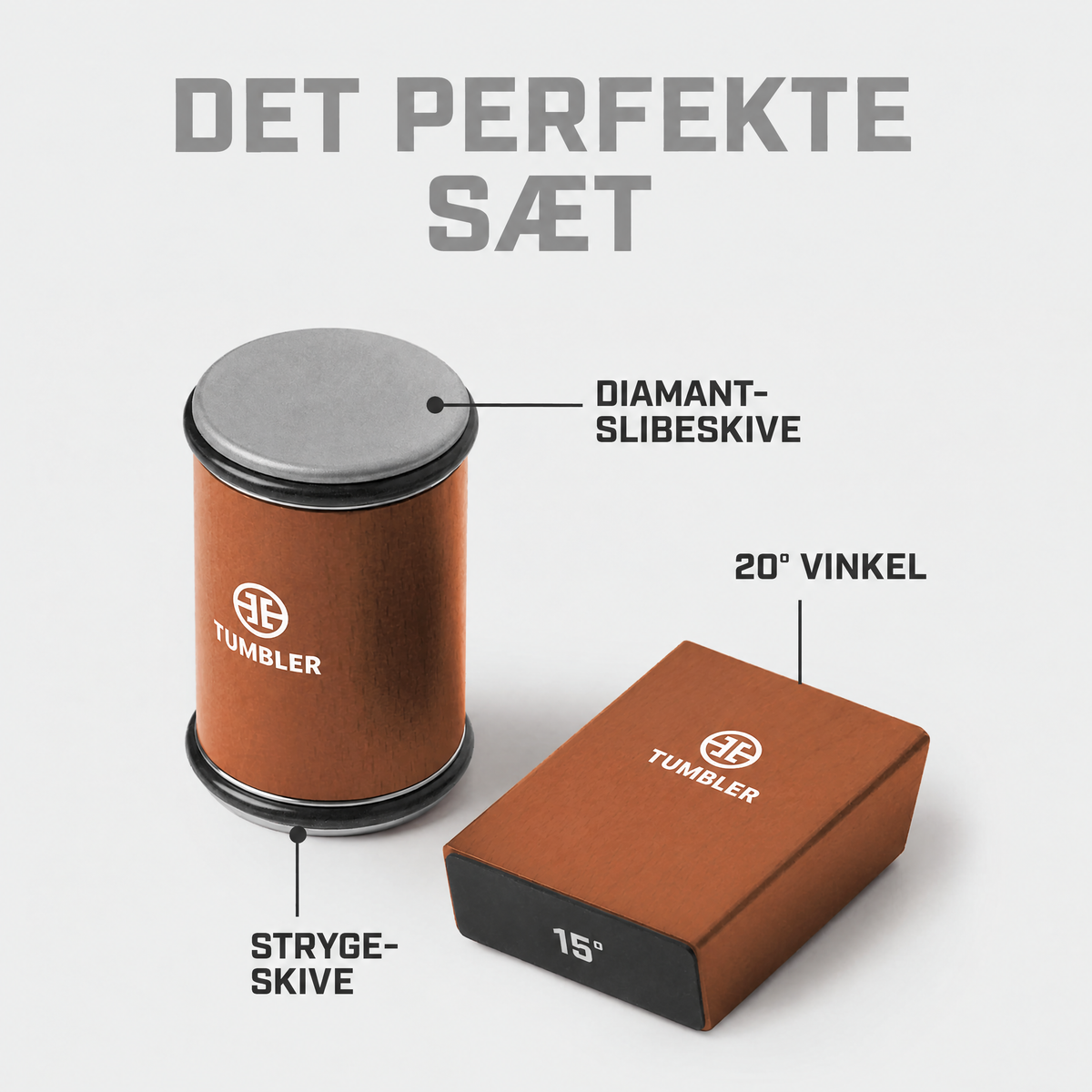 Det perfekte sæt: diamant-slibeskive, strygeskive og vinkelholder